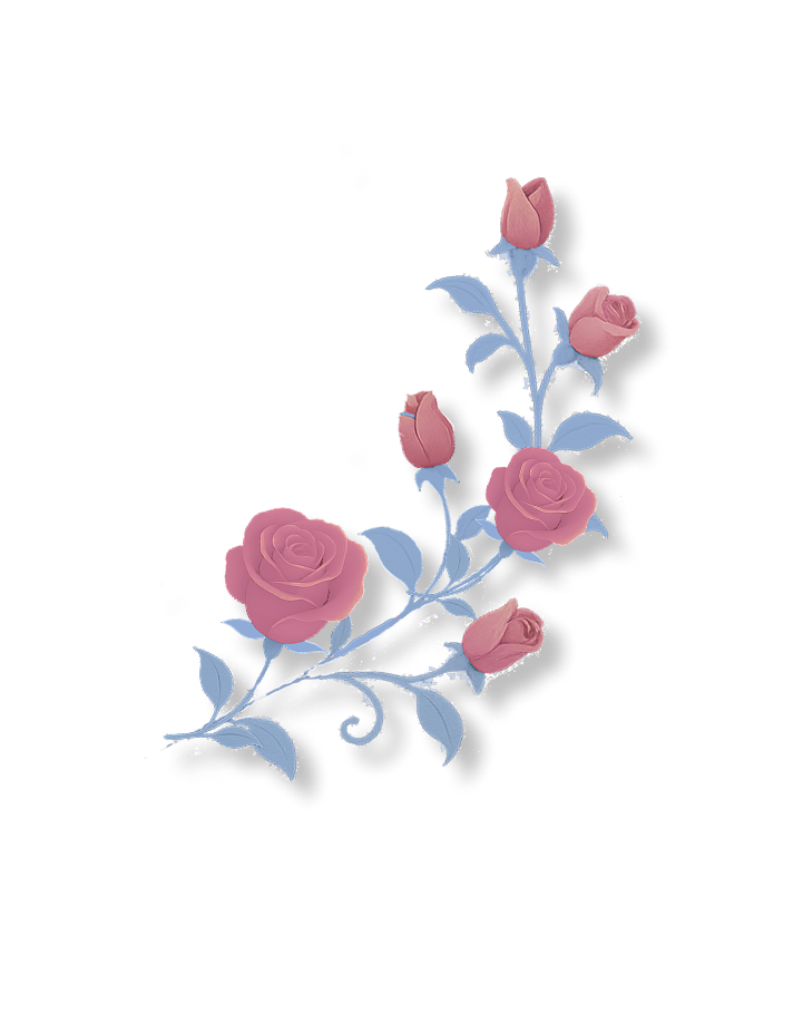 Flower decal on the right side